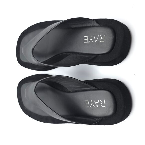 NEW RAYE Chris Sandal Leather Thong Clean Girl Minimal Chunky Platform Y2k 90s - Picture 7 of 11